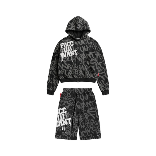 BLACK SWEATSUIT SET