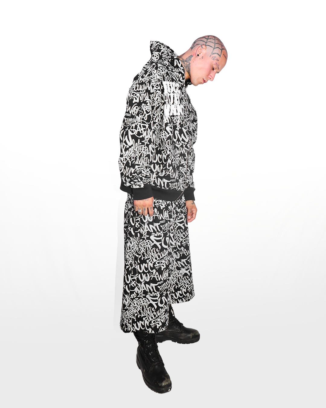 BLACK GRAFFITI HOODIE