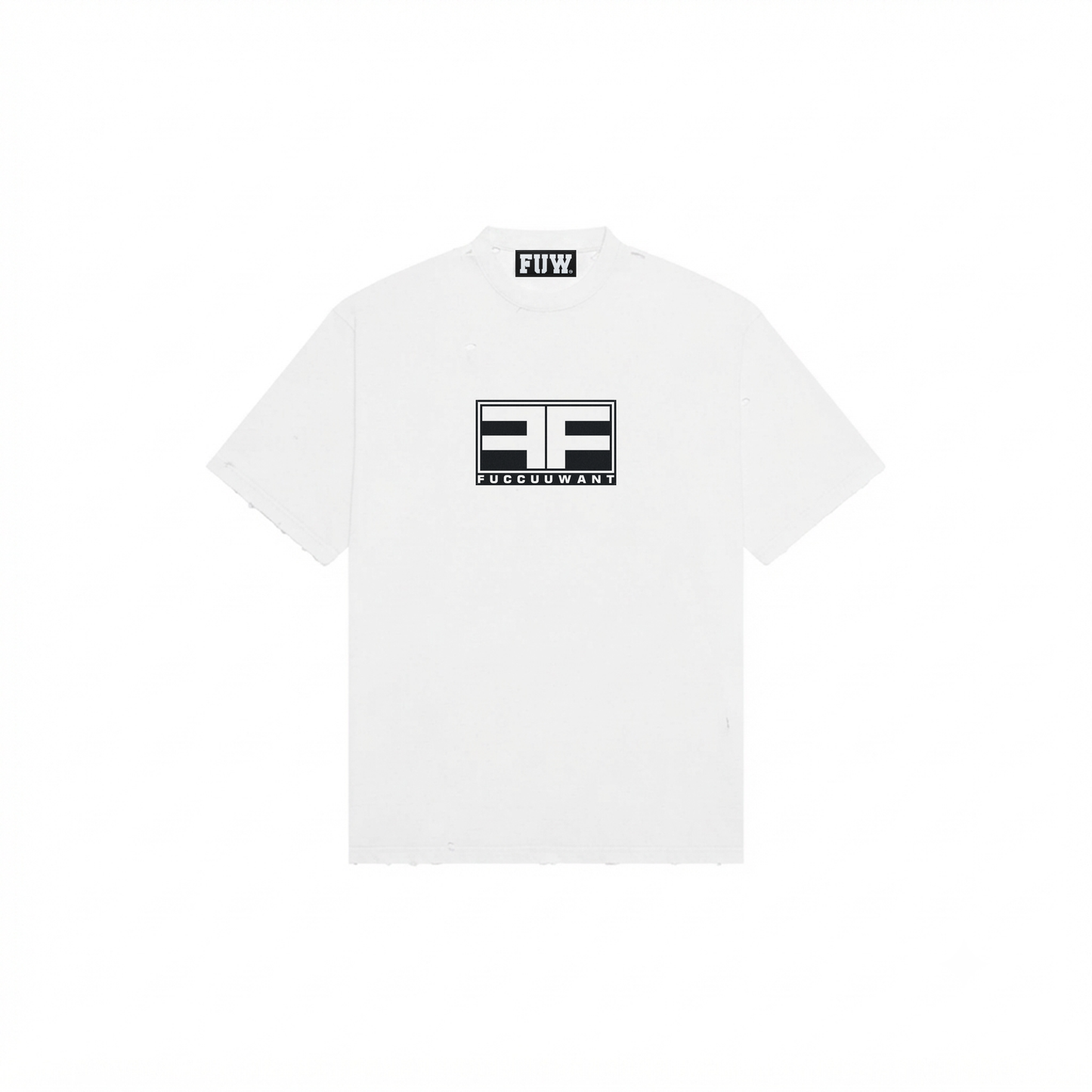 WHITE DOUBLE F TEE