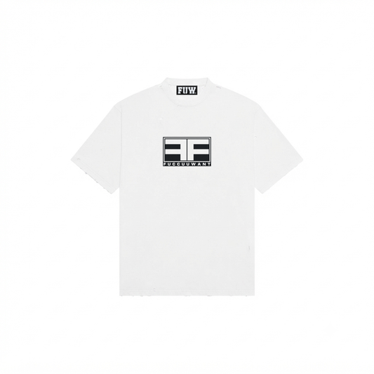 WHITE DOUBLE F TEE