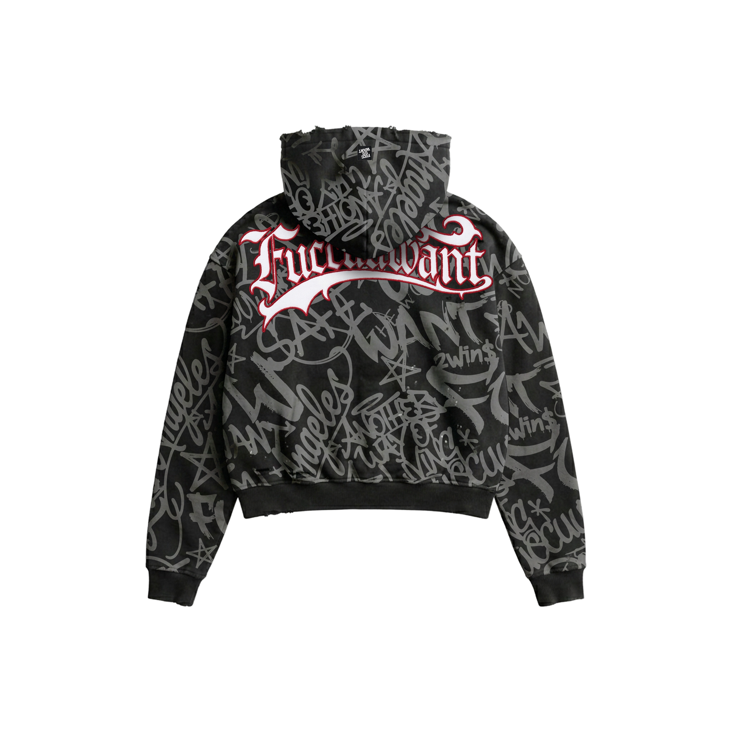 BLACK GRAFFITI HOODIE