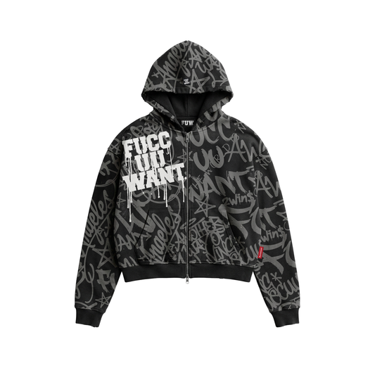 BLACK GRAFFITI HOODIE