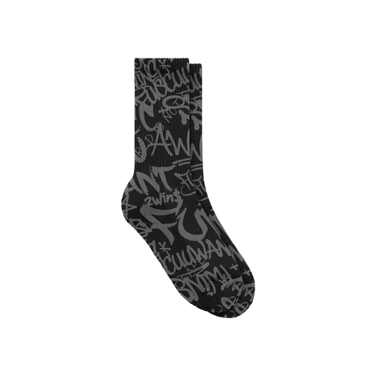 BLACK GRAFFITI SOCKS