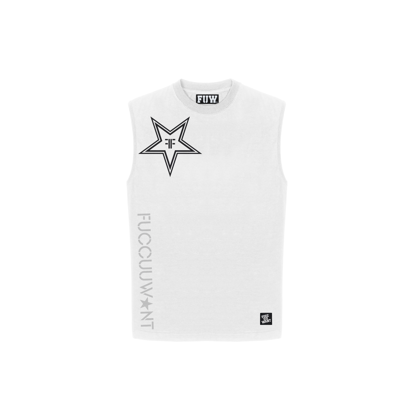 WHITE ROCKSTAR TANK