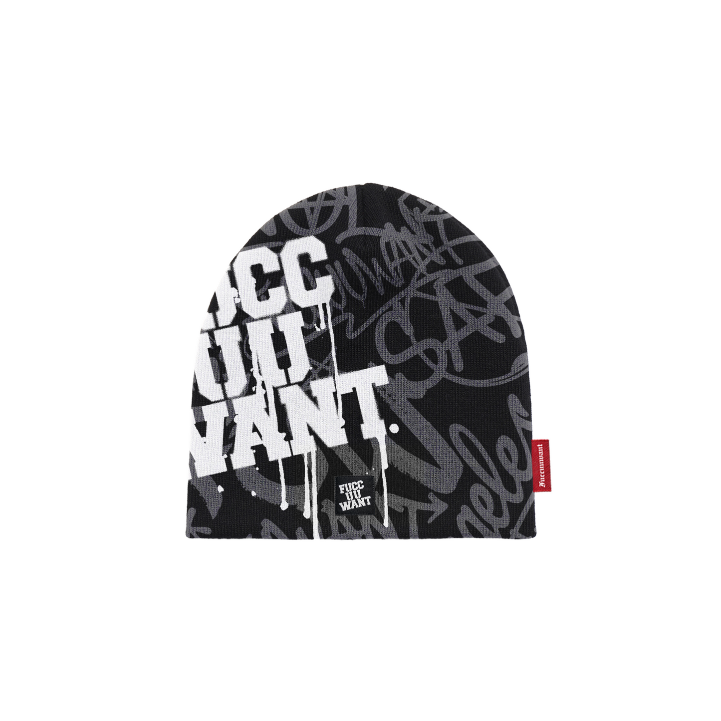 BLACK GRAFFITI BEANIE