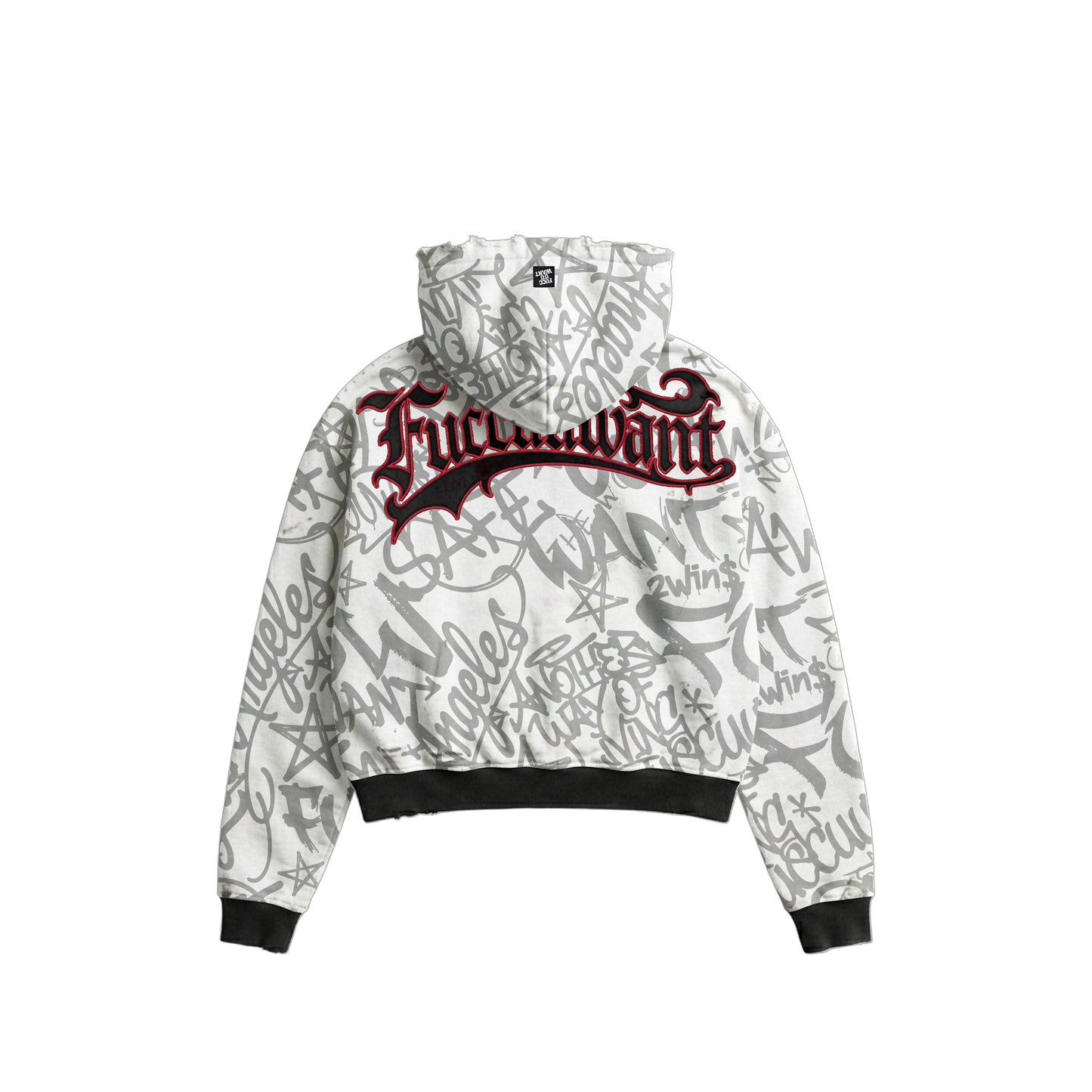 WHITE GRAFFITI HOODIE