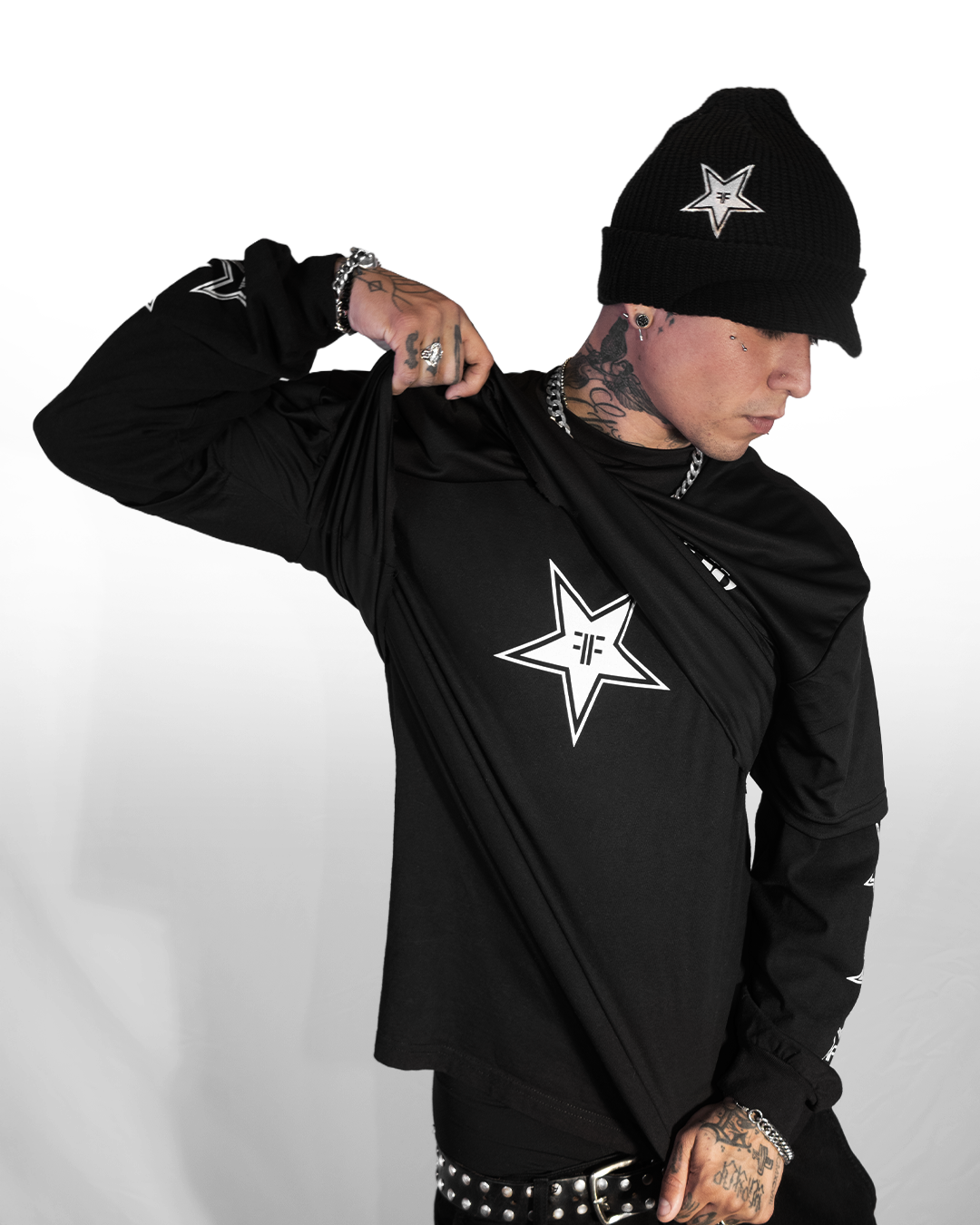 BLACK ROCKSTAR LONGSLEEVE